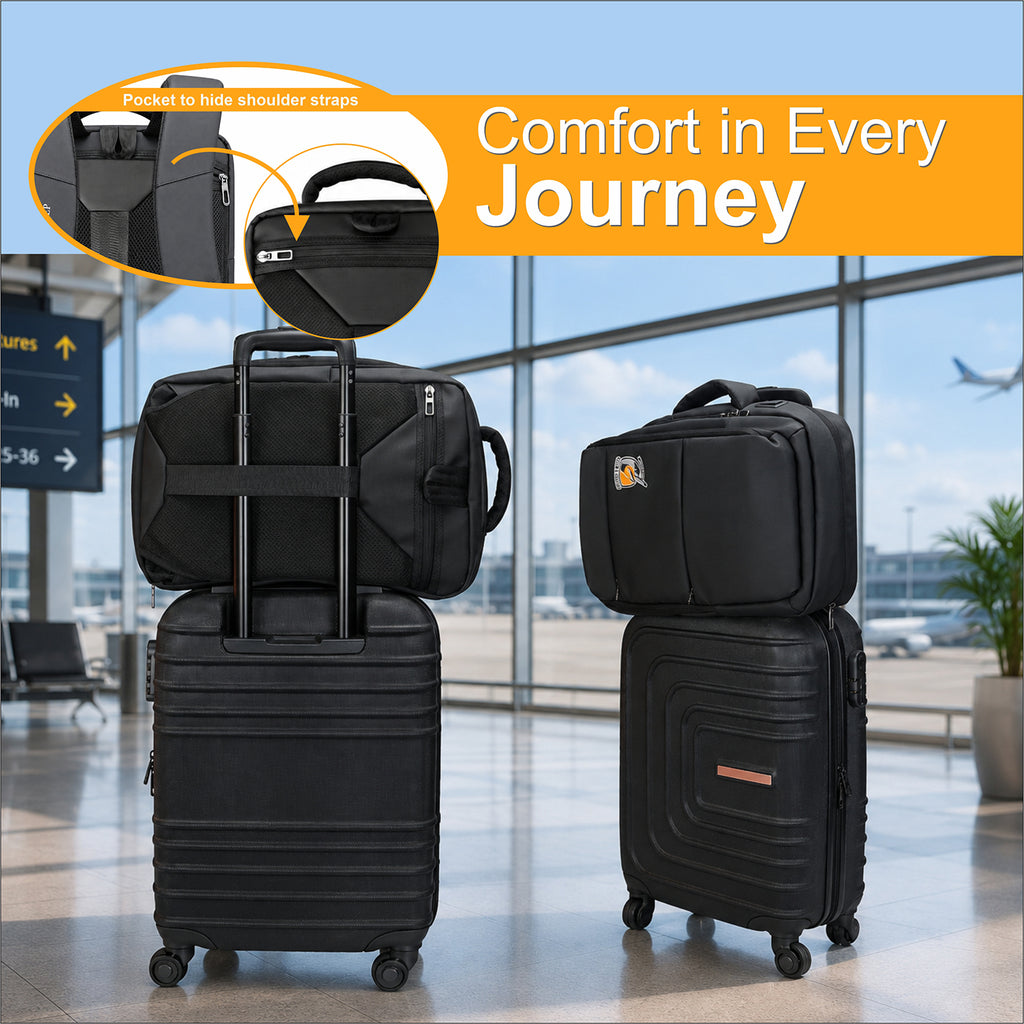 Backpack 42L Office Travel Laptop Backpack 3 in 1 Expandable & Convertible USB & Type-C Port With Bag Tracker